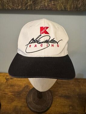Kmart John Andretti Racing Snapback Hat Vintage‎ NASCAR White Black Cap